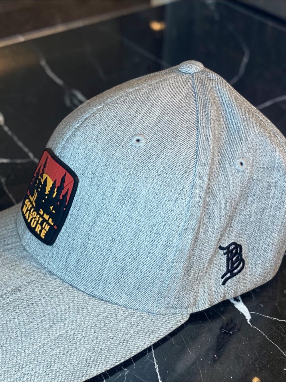 BRANDED BILLS - “Get Lost In Nature” PVC Patch Hat - Heather Gray